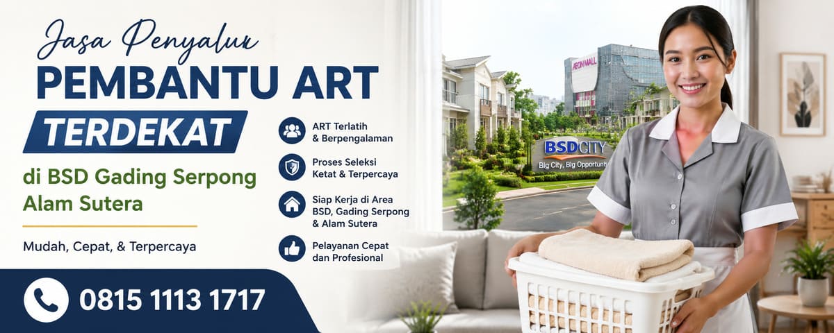 Jasa Penyalur Pembantu ART Terdekat di BSD Gading Serpong Alam Sutera